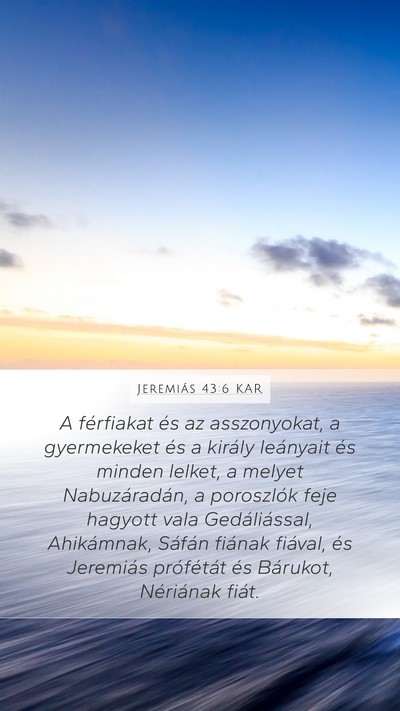 Jeremiás 43:6 KAR Bible Verse Image