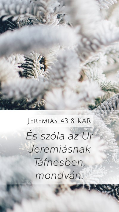 Jeremiás 43:8 KAR Bible Verse Image