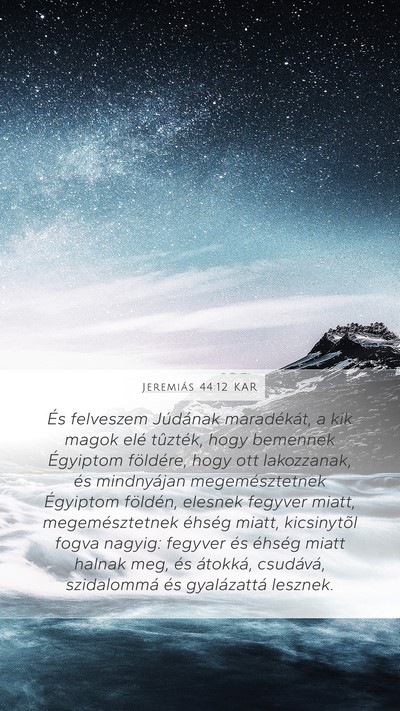 Jeremiás 44:12 KAR Bible Verse Image