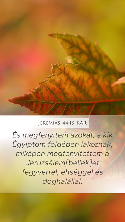 Jeremiás 44:13 KAR Bible Verse Image