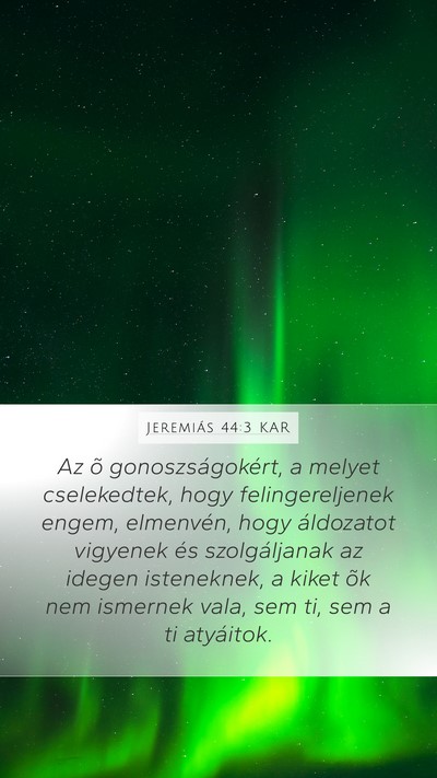 Jeremiás 44:3 KAR Bible Verse Image