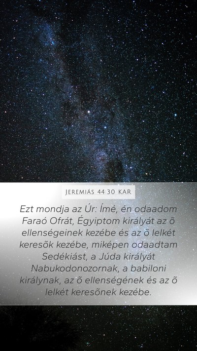 Jeremiás 44:30 KAR Bible Verse Image