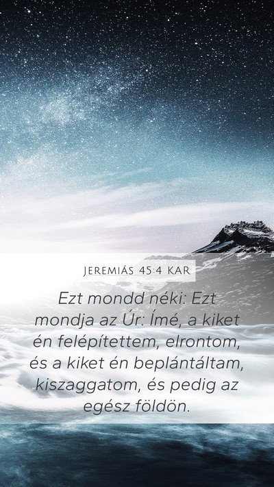 Jeremiás 45:4 KAR Bible Verse Image