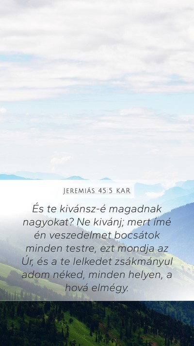 Jeremiás 45:5 KAR Bible Verse Image