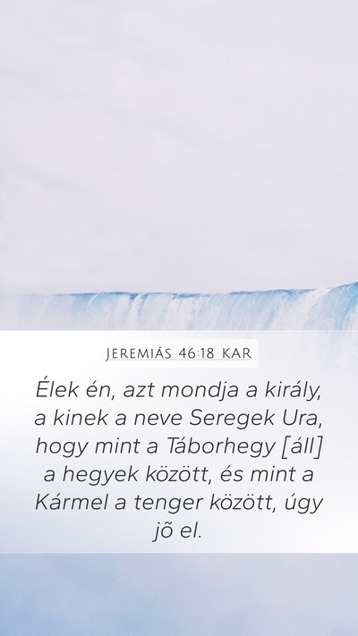 Jeremiás 46:18 KAR Bible Verse Image