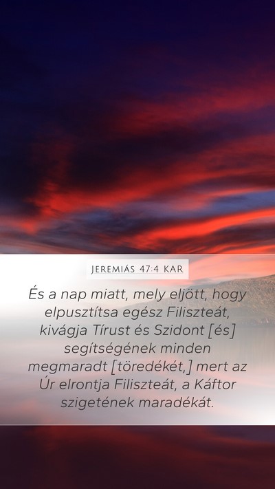 Jeremiás 47:4 KAR Bible Verse Image