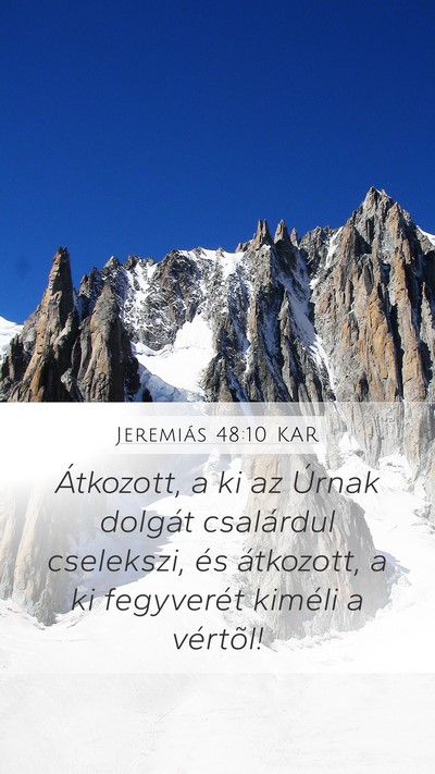 Jeremiás 48:10 KAR Bible Verse Image