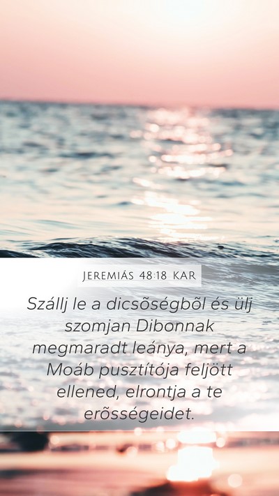 Jeremiás 48:18 KAR Bible Verse Image