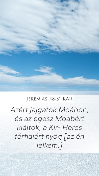 Jeremiás 48:31 KAR Bible Verse Image