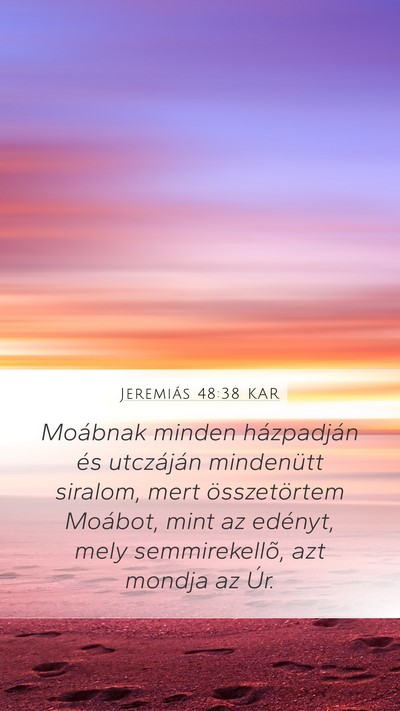 Jeremiás 48:38 KAR Bible Verse Image