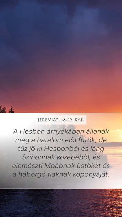 Jeremiás 48:45 KAR Bible Verse Image