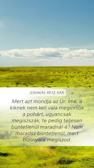 Jeremiás 49:12 KAR Bible Verse Image