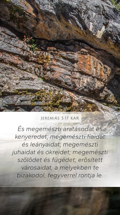 Jeremiás 5:17 KAR Bible Verse Image
