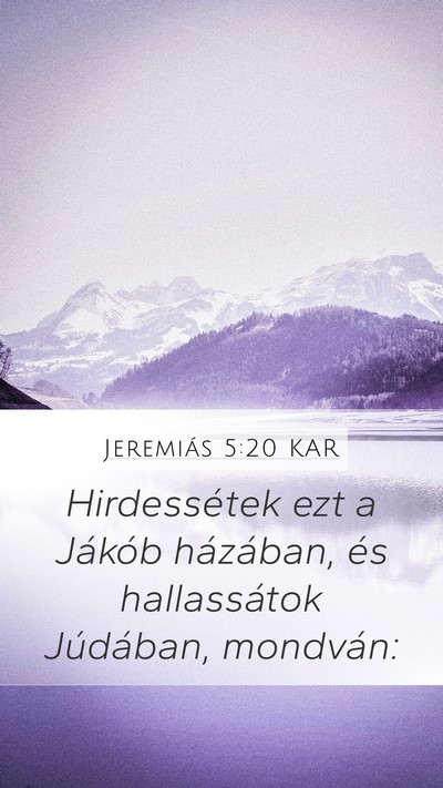 Jeremiás 5:20 KAR Bible Verse Image
