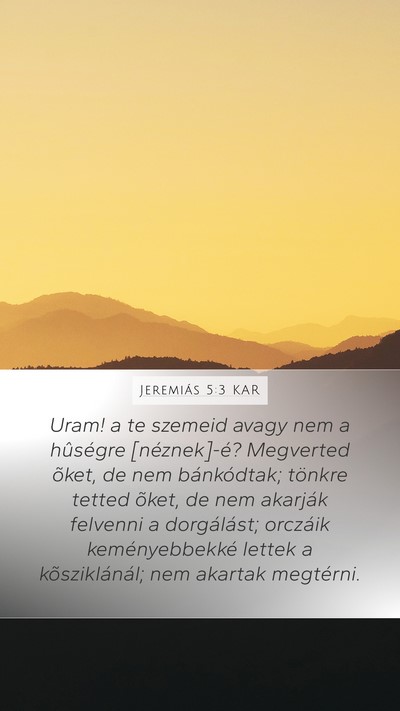Jeremiás 5:3 KAR Bible Verse Image