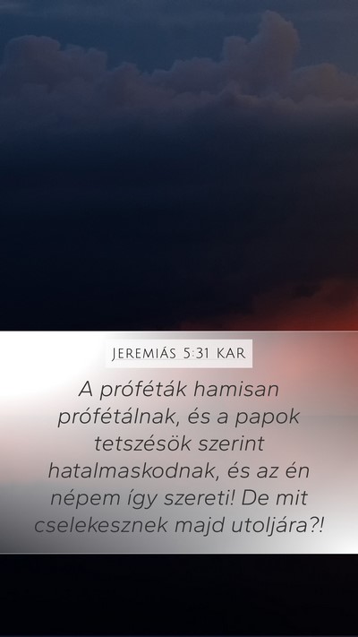 Jeremiás 5:31 KAR Bible Verse Image