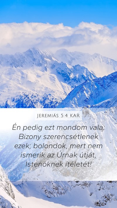 Jeremiás 5:4 KAR Bible Verse Image