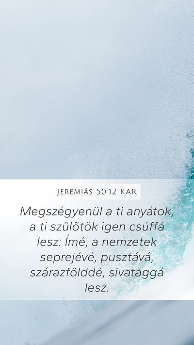 Jeremiás 50:12 KAR Bible Verse Image