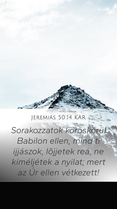 Jeremiás 50:14 KAR Bible Verse Image