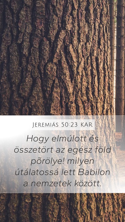 Jeremiás 50:23 KAR Bible Verse Image