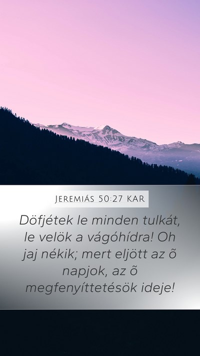 Jeremiás 50:27 KAR Bible Verse Image