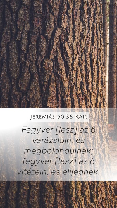 Jeremiás 50:36 KAR Bible Verse Image