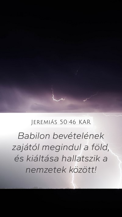 Jeremiás 50:46 KAR Bible Verse Image