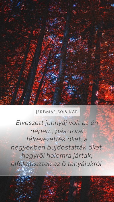 Jeremiás 50:6 KAR Bible Verse Image