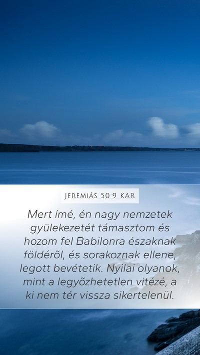 Jeremiás 50:9 KAR Bible Verse Image
