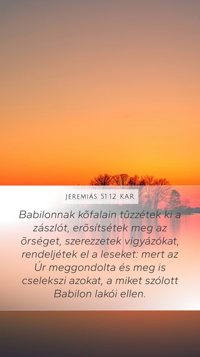 Jeremiás 51:12 KAR Bible Verse Image