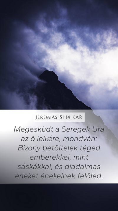 Jeremiás 51:14 KAR Bible Verse Image
