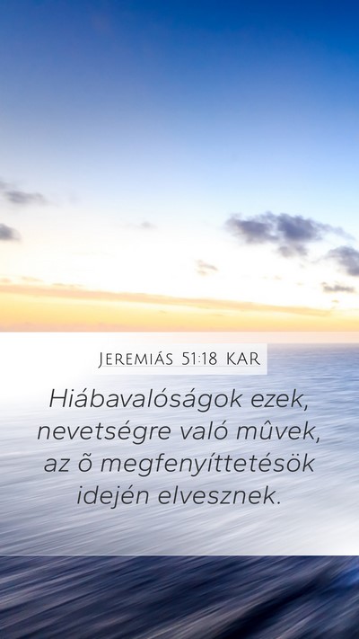 Jeremiás 51:18 KAR Bible Verse Image