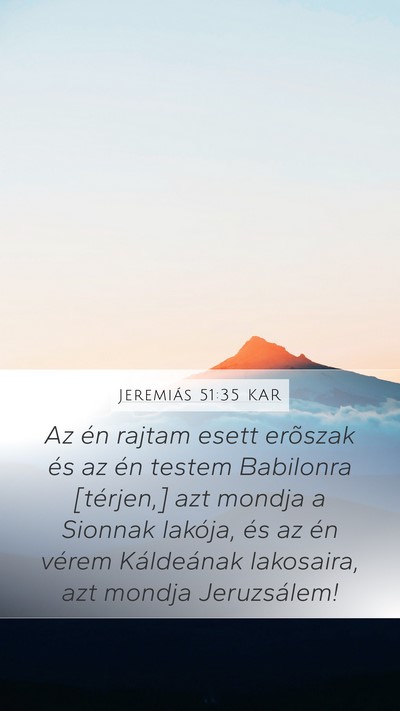 Jeremiás 51:35 KAR Bible Verse Image