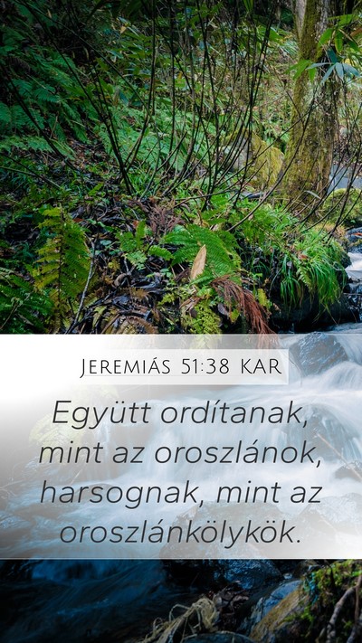Jeremiás 51:38 KAR Bible Verse Image