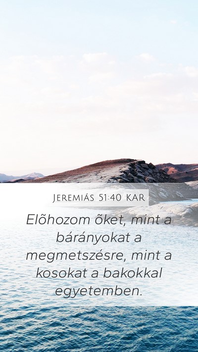 Jeremiás 51:40 KAR Bible Verse Image