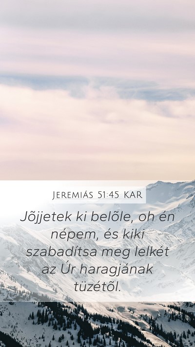 Jeremiás 51:45 KAR Bible Verse Image