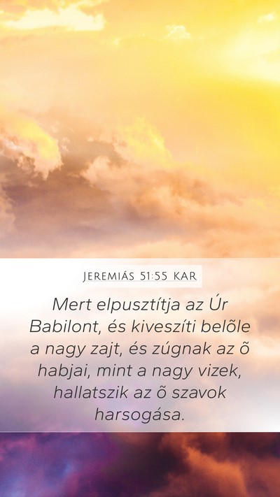 Jeremiás 51:55 KAR Bible Verse Image