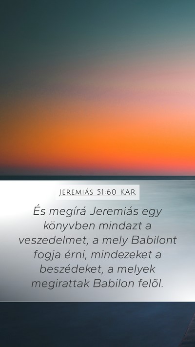 Jeremiás 51:60 KAR Bible Verse Image