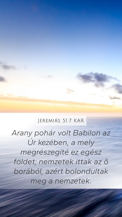 Jeremiás 51:7 KAR Bible Verse Image