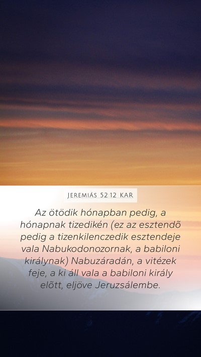 Jeremiás 52:12 KAR Bible Verse Image