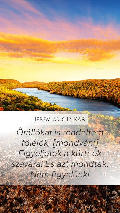 Jeremiás 6:17 KAR Bible Verse Image