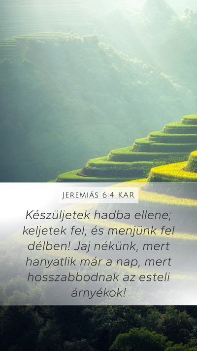 Jeremiás 6:4 KAR Bible Verse Image
