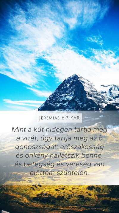 Jeremiás 6:7 KAR Bible Verse Image