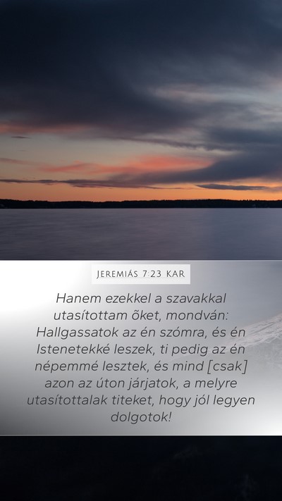 Jeremiás 7:23 KAR Bible Verse Image