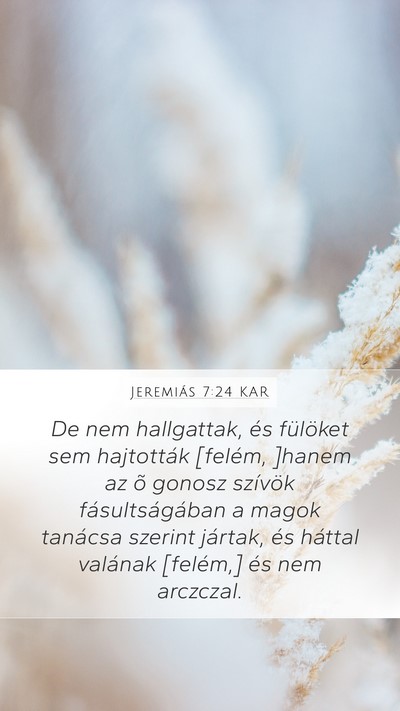 Jeremiás 7:24 KAR Bible Verse Image
