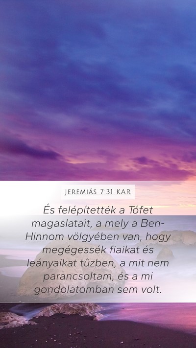 Jeremiás 7:31 KAR Bible Verse Image