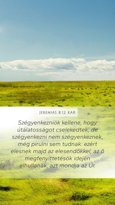 Jeremiás 8:12 KAR Bible Verse Image