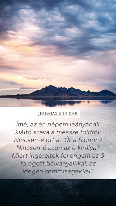 Jeremiás 8:19 KAR Bible Verse Image