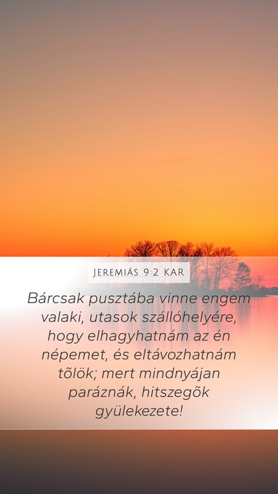 Jeremiás 9:2 KAR Bible Verse Image