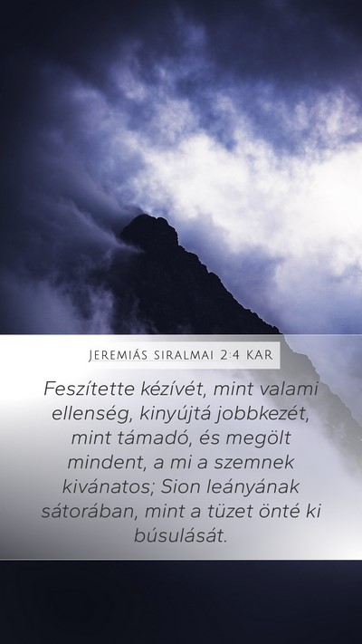 Jeremiás siralmai 2:4 KAR Bible Verse Image